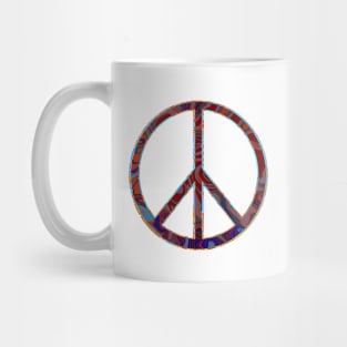 Tie dyed peace symbol Mug